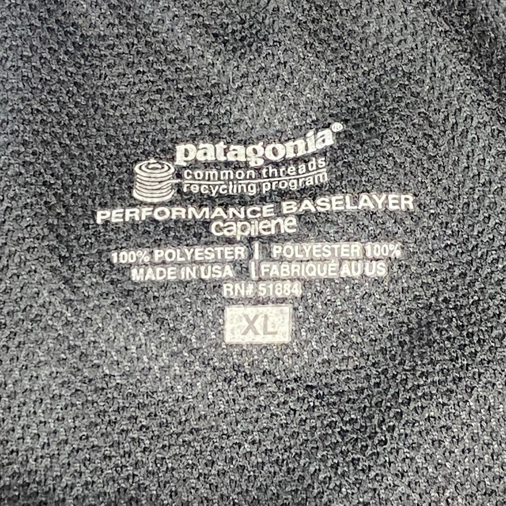 Patagonia Mens XL Black Capilene Base Layer Thermal Long Johns USA Made Vintage - Picture 4 of 14